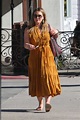Hilary Duff in Long Dress out in Los Angeles | GotCeleb