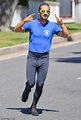 Shia LaBeouf looks amped up as he runs on the release day for his new ...