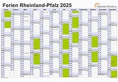 Ferien Rheinland-Pfalz 2025 - Ferienkalender zum Ausdrucken
