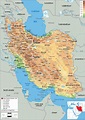 Iran Map (Physical) - Worldometer