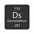 Símbolo de darmstadtio elemento químico de la tabla periódica ...