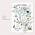 Print Your Own Colour Wedding Or Party Illustrated Mapcute Maps - Make ...