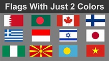 Country Flags That Use Just 2 Colors - YouTube