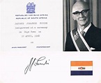 South Africa Pres. Jacobus Johannes Fouché 1898-1980 autograph signed 7 ...