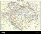 AUSTRIA: Hungary, 1900 antique map Stock Photo - Alamy