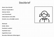 Steckbrief schreiben - Einfach erklärt mit Beispielen + Checkliste