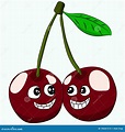 Funny cherry face stock vector. Illustration of fruit - 190267314