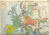 historische Karten: Karte von Europa im Jahre 1740