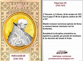 IMAGENES RELIGIOSAS: Juan VII (705-707)