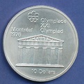 Kanada,10 Dollar Olympia-Silbermünze Montreal 1976, Zeustempel , 48,4g ...