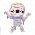 Mummy monster for Halloween. Vector flat cartoon illustration Stock ...