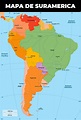 MAPA COMPLETO DE SUR AMERICA