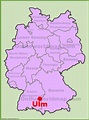 Ulm location on the Germany map - Ontheworldmap.com