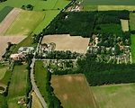 Luftbild Woltersdorf - Dorfkern am Feldrand in Woltersdorf im ...