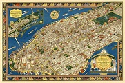 Old Map Of New York And Manhattan 1924 Vintage Map Wa - vrogue.co