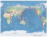 Ocean Volcanoes Map - Wayne Baisey