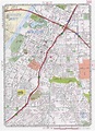 Map of Riverside city, California. Free large detailed road map ...