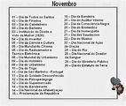 Patu em Foco: Datas comemorativas - Mês de novembro