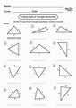 Identifying Triangles Worksheets Answers