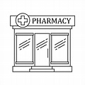 Pharmacy building line medicine concept. Architectural form 2969806 ...