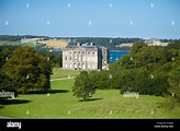 La mansión del siglo XVIII, el castillo de Ward, Strangford Lough ...