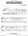 Beatles - She Came In Through The Bathroom Window sheet music for piano ...