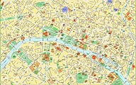 Paris city center map - Map of Paris city centre attractions (Île-de ...