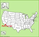 Palm Springs location on the U.S. Map - Ontheworldmap.com