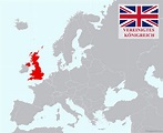 Großbritannien & England Karte mit Regionen