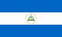 The official flag of the nicaragua