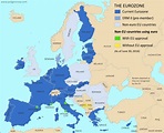 Political Geography Now: Which Countries Use the Euro? (Map of the ...