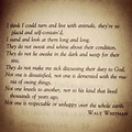 Animals - Walt Whitman | Walt whitman poems, Whitman poems, Walt whitman