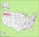 Salem location on the U.S. Map