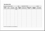 Inventory List Templates | 10+ Free Printable Word, Excel & PDF Formats ...