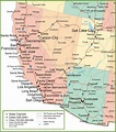 Map of Arizona, California, Nevada and Utah - Ontheworldmap.com