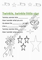 Twinkle Twinkle little star - ESL worksheet by vikster1