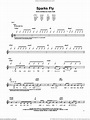 Swift - Sparks Fly sheet music for guitar solo (chords) [PDF]