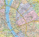 Budapest distrito mapa - Mapa de los distritos de budapest (Hungría)