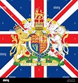 Vereinigtes Königreich Wappen und Flagge, offiziellen Symbole der ...