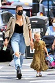 Irina Shayk in a Beige Blazer Was Seen Out with Her Daughter Lea in New ...