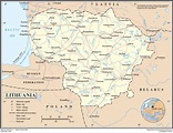 Landkarte Litauen (Übersichtskarte) : Weltkarte.com - Karten und ...