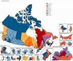 Canada 2019 election Projection if held today [6600x5500] [OC] : r/MapPorn