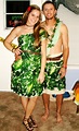 Adam and Eve Halloween costume: made with a green sheet cut into a ...