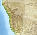 Large detailed relief map of Namibia. Namibia large detailed relief map ...