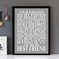 "You'Re My Best Friend"- Don Williams - Framed Lyrics Wall Art Design