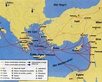 La Grecia Antigua Troya Mapa Mapa De La Antigua Grecia Y Troya El ...