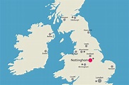 Nottingham England Map - World Map Gray