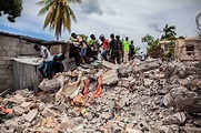 Drone shows aerial images of devastation in Haiti after earthquake; the ...