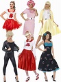 Grease Ladies Fancy Dress 1950s Musical Film Rock n Roll Womens Adults ...