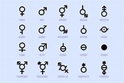 conjunto de símbolos de género. signos de orientación sexual 2276106 ...